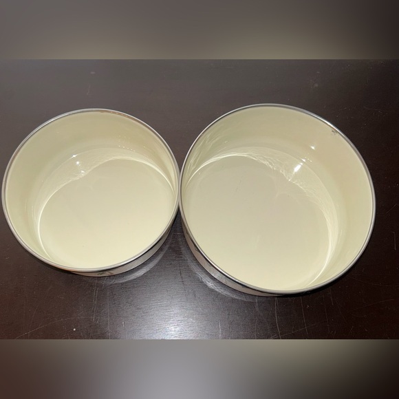 2 Vitroceramic, bowls with palm trees. 5.75” & 6.75” - Picture 5 of 8